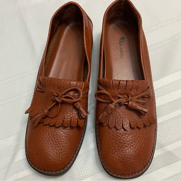 DEX Classic Mens Brown  Pliable Comfortable Leather Tassel Loafer- EUC Size 10 - Picture 1 of 6